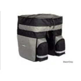 Táska 3 részes csomagtartóra fekete/szürke esővédővel