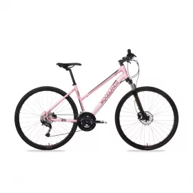   Csepel woodlands cross 2.1 kerékpár női rózsaszín 17"