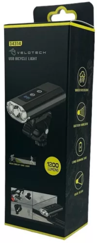 Első lámpa Velotech Pro 1200L 3ld