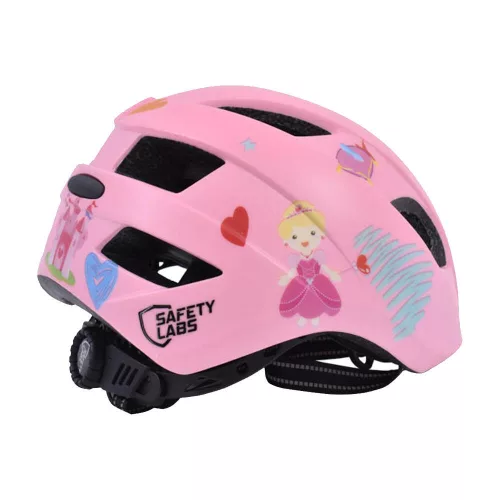 Safety Labs Fiona Light gyermek kerékpáros sisak [rózsaszín hercegnős, 48-53 cm (S)]