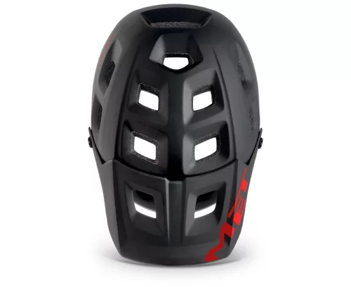 MET Terranova kerékpáros sisak [matt fekete-fényes piros, 56-58 cm (M)]