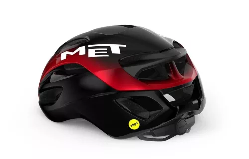 MET Rivale Mips kerékpáros sisak [fényes fekete-metál piros, 58-61 cm (L)]