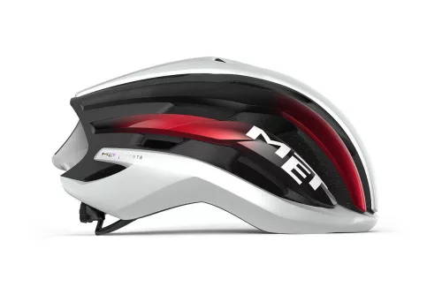 MET Trenta Mips kerékpáros sisak [fényes fehér-fekete-piros, 52-56 cm (S)]