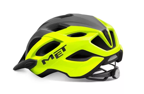 MET Crossover kerékpáros sisak [matt szürke-fluo sárga, 52-59 cm (M)]