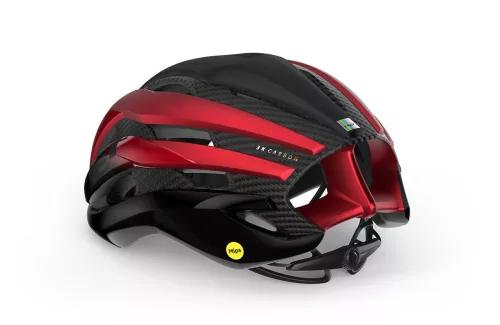 MET Trenta 3K Carbon Mips® kerékpáros sisak [matt metálpiros-fekete, 52-56 cm (S)]