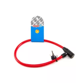   Zár kábel kulcsos 10x600mm csepel piros (cse:12db) / m-wave piros