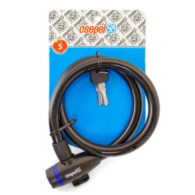   Zár csepel kábel spirál 15x800mm kulcsos 15db/dob kábel spirál csepel 15x800mm kulcsos fek