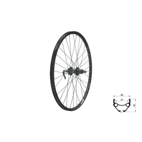 Fűzött hátsó kerék KLS DRAFT DSC R, 26", black