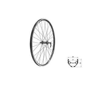 Fűzött első kerék KLS DRAFT V-brake F, 26", black