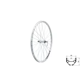 Fűzött első kerék KLS DRAFT V-brake F, 26", silver