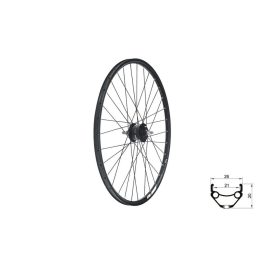   Fűzött első kerék KLS DRAFT Dynamo DSC, 27,5", black