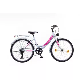   Neuzer cindy city 24" gyerek kerékpár babyblue/fehér/pink