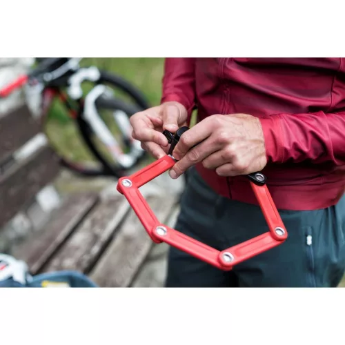 ABUS hajtogatható lakat BORDO Lite 6055K/85, SH tartóval, Selle Royal kompatibilis, fekete