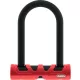ABUS U-lakat Ultimate 420/150 HB140, USH tartóval, fekete/piros