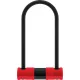 ABUS U-lakat riasztóval Alarm 440A/150 HB160, USH tartóval, fekete/piros