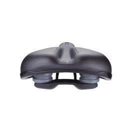   BBB Cycling kerékpáros nyereg BSD-102 ComfortPlus Relaxed, unisex, szintetikus bevonat, anatómiai csatornával, emlékező szivacsos, 205mm széles, 265mm hosszú, fekete