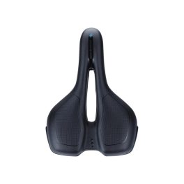   BBB Cycling kerékpáros nyereg BSD-112 SportPlus, unisex, szintetikus bevonat, anatómiai nyílással, emlékező szivacsos, 185mm széles, 265mm hosszú, fekete