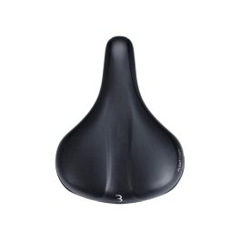   BBB Cycling kerékpáros nyereg BSD-93 Meander Relaxed, unisex, szintetikus bevonat, anatómiai csatornával, lebegő szivacsos, 205mm széles, 265mm hosszú, fekete