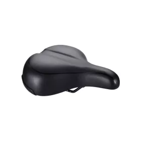   BBB Cycling kerékpáros nyereg BSD-94 Meander Upright, unisex, szintetikus bevonat, anatómiai csatornával, lebegő szivacsos, 225mm széles, 265mm hosszú, fekete