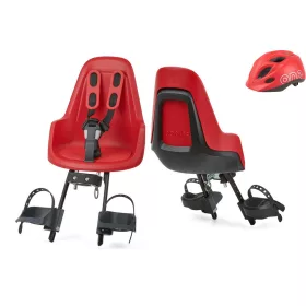   Bobike első gyerekülés ONE mini + in-mold gyereksisak szettben, eper piros XS