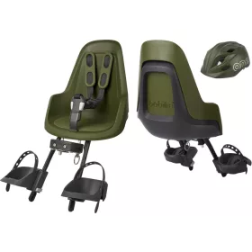   Bobike első gyerekülés ONE mini + in-mold gyereksisak szettben, olíva zöld XS