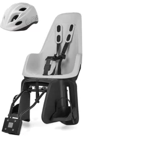   Bobike hátsó gyerekülés ONE maxi + in-mold gyereksisak szettben, vázra és csomagtartóra szerelhető, hó fehér XS