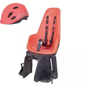   Bobike hátsó gyerekülés ONE maxi + in-mold gyereksisak szettben, vázra és csomagtartóra szerelhető, flamingó pink S