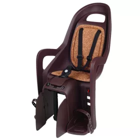   Polisport környezetbarát hátsó gyerekülés Groovy FF, vázra szerelhető, barna/parafa
