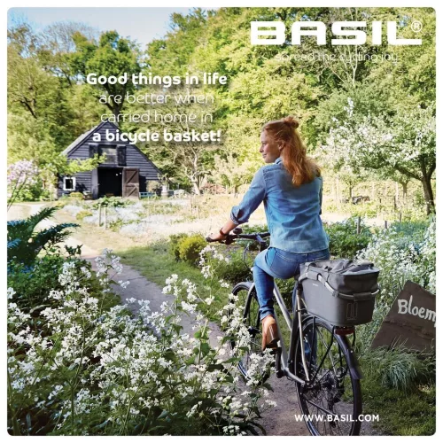 Basil hátsó kosár 2day Carry All Rear Basket, MIK adapterrel, szürke