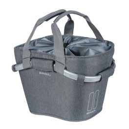   Basil első kosár Classic Carry All Front Basket, KF kompatibilis, kormányadapter nélkül (TBA 70177), szürke