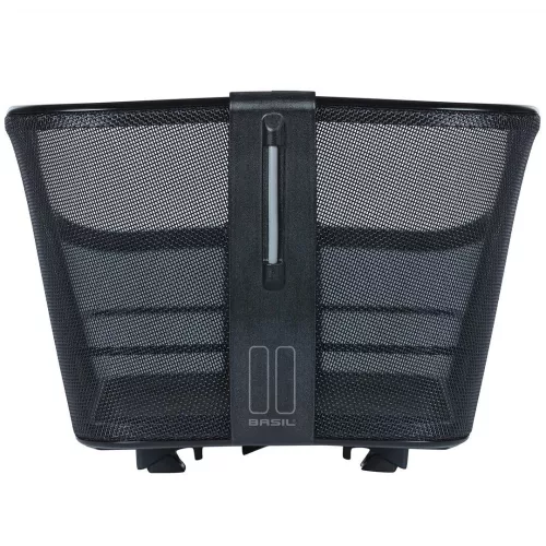 Basil hátsó kosár Cento Tech Fiber WSL, fix rögzítésű WSL felfogatással, fekete