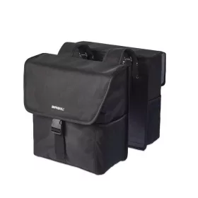   Basil dupla táska Go Double Bag, Universal Bridge System, solid fekete