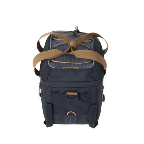 Basil csomagtartó táska Miles Trunkbag, Universal Bridge System, fekete szürke