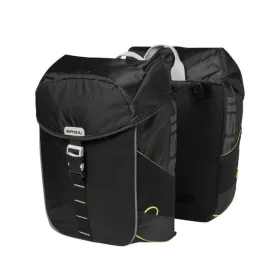  Basil dupla táska Miles Double Bag, Universal Bridge System, fekete lime