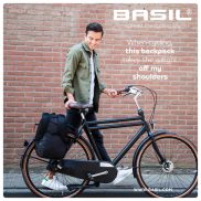   Basil egyoldalas táska és hátizsák Flex Backpack, Hook ON, fekete