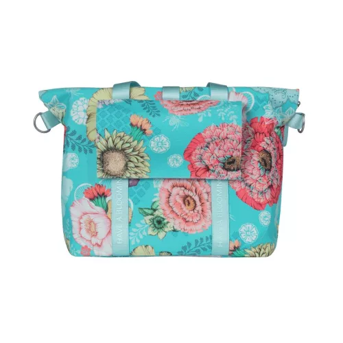 Basil egyoldalas táska Bloom Field Bicycle Handbag 3in1 KF-Hook ON-MIK ready, sky kék